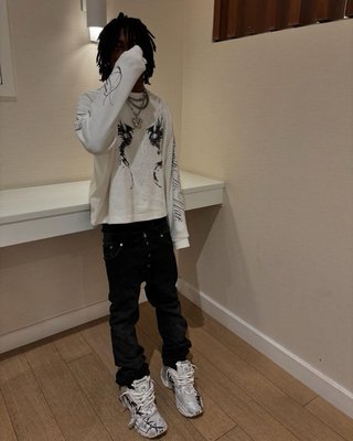 Balenciaga Runner Zapatillas Blancas Negras