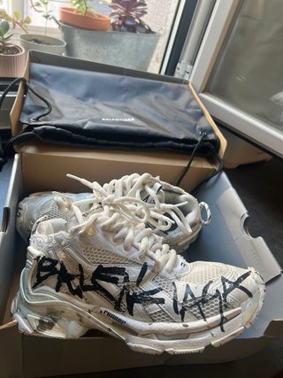 Balenciaga Runner Zapatillas Blancas Negras