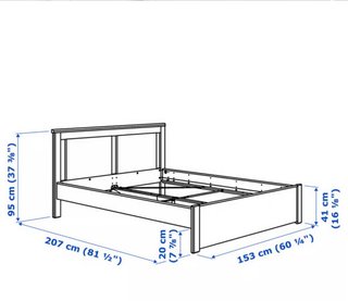 Estructura Cama IKEA Blanca 140x200