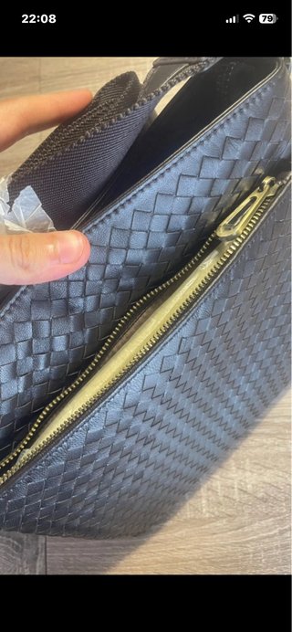 Borsa tracolla vera pelle uomo nera