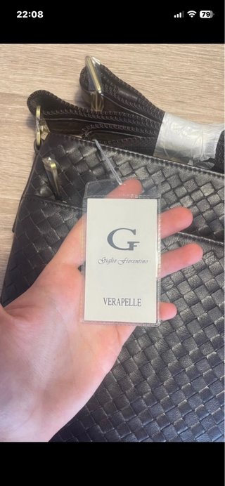 Borsa tracolla vera pelle uomo nera