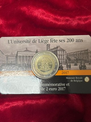 Moneda 2€ Bélgica 2017 Coindcard