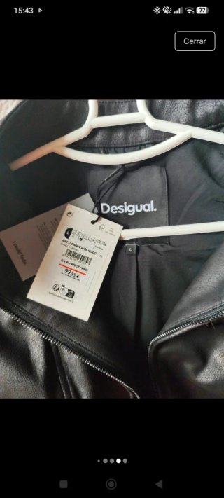 Chaqueta Desigual Negra Nueva Con Etiquetas