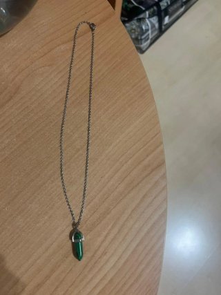 Collana con pendente malachite