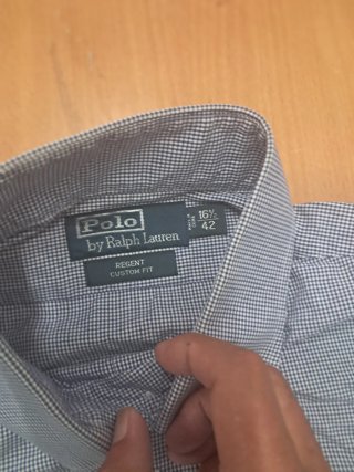 Camisa Ralph Lauren Cuadros Azul y Blanco