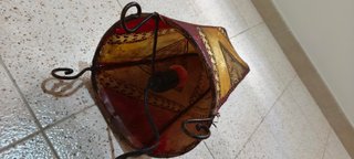 Lámpara Marroquí Artesanal Piel y Forja 60cm
