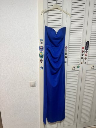 Vestido azul largo fiesta