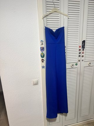Vestido azul largo fiesta