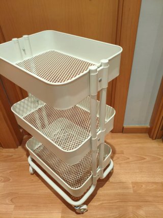Carrito 3 estantes Ikea Raskog blanco