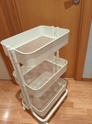 Carrito 3 estantes Ikea Raskog blanco