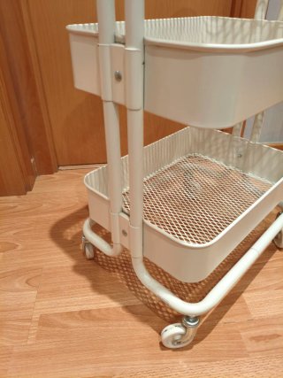 Carrito 3 estantes Ikea Raskog blanco