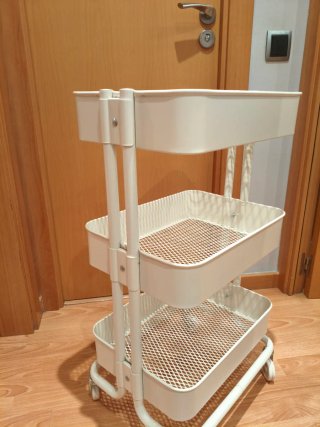 Carrito 3 estantes Ikea Raskog blanco