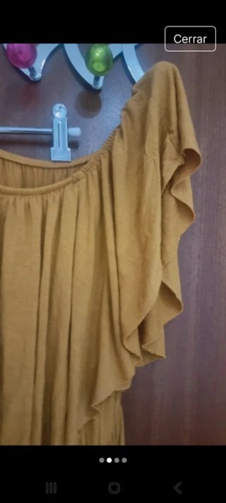Vestido largo mostaza talla única