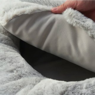 Cama para perro/gato suave gris