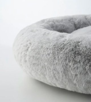 Cama para perro/gato suave gris