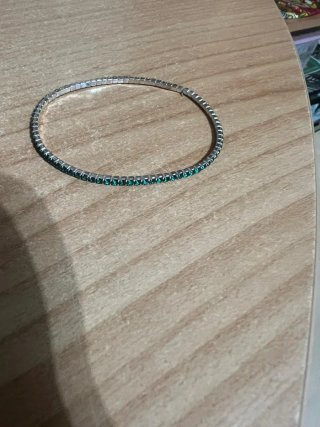 Bracciale tennis con zirconi verdi