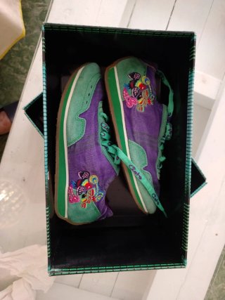 Zapatillas Custo Barcelona Verde y Morado