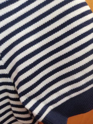 Polo Lacoste Rayas Azul Blanco Talla 40