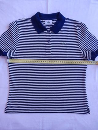 Polo Lacoste Rayas Azul Blanco Talla 40