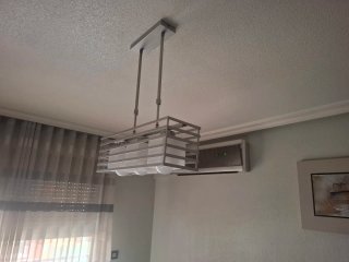Juego de Lámpara de techo comedor gris y blanco