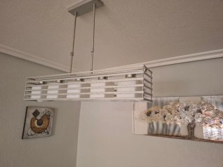 Juego de Lámpara de techo comedor gris y blanco