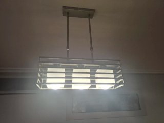 Juego de Lámpara de techo comedor gris y blanco