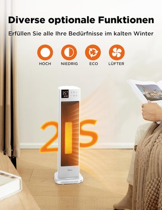 MIDEA calefactor portátil baño bajo consumo