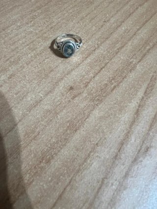 Anello Argento 925 Pietra Blu Misura 6