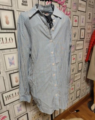 Camisa Guess Talla S Rayas Azul y Blanca