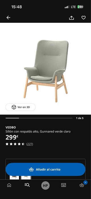 Sillón de tela IKEA