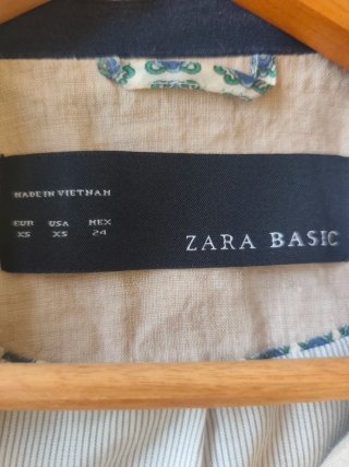 Americana Zara Lino Beige Talla XS