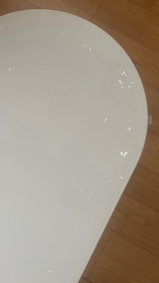 Mesa ovalada H&M blanca MDF