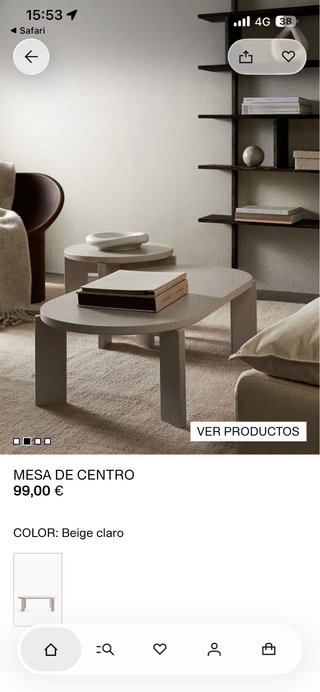 Mesa ovalada H&M blanca MDF