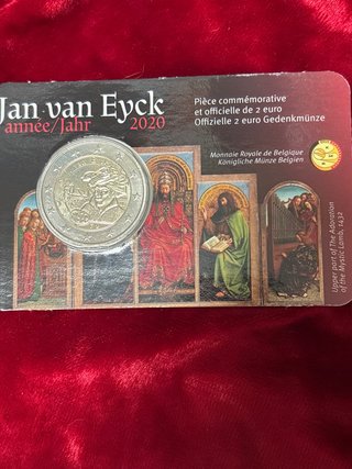 Moneda 2€ Bélgica 2020 Jan van Eyck