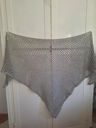 Chal crochet algodón hecho a mano