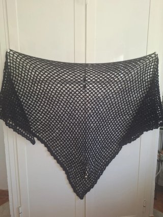 Chal crochet algodón hecho a mano