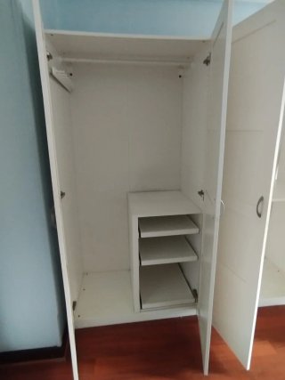 Armario blanco 2 cuerpos madera