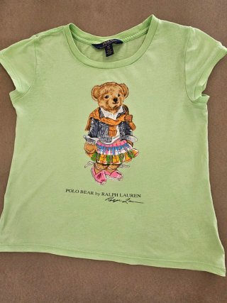 Maglietta Polo Bear Ralph Lauren bambina 7 anni