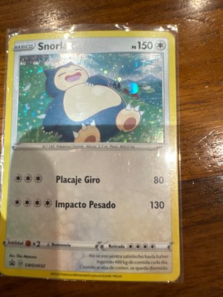 Snorlax Holo SWSH Black Promo Carta Pokémon