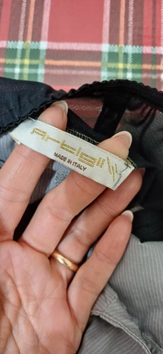 Vestitino donna XS-S pizzo nero grigio