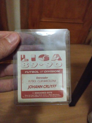 Cromo Johann Cruyff 89-90 FC Barcelona