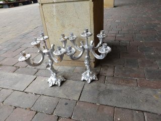 Pareja Candelabros Bronce