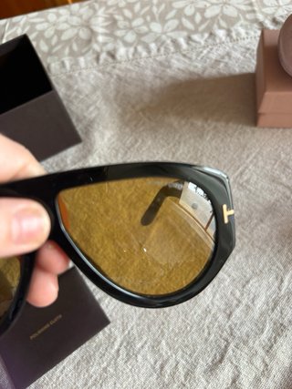 Occhiali da sole Tom Ford neri lenti gialle