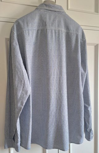 Camisa Angelo Litrico Rayas Azul Blanco Talla XXL