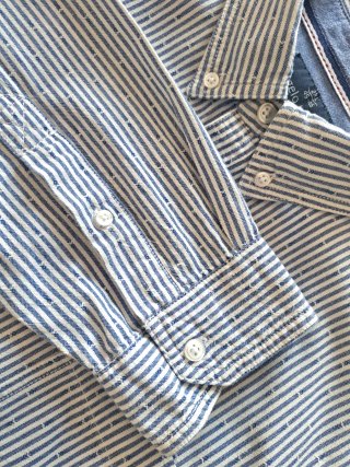 Camisa Angelo Litrico Rayas Azul Blanco Talla XXL