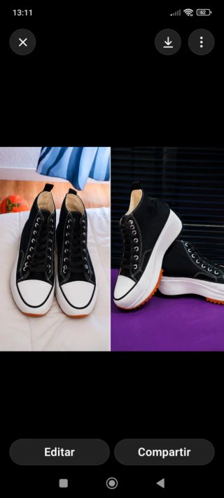 Zapatillas botín negras y blancas