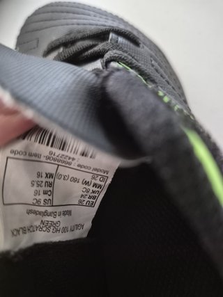 Scarpe calcetto Kipsta bimbo nero/verde