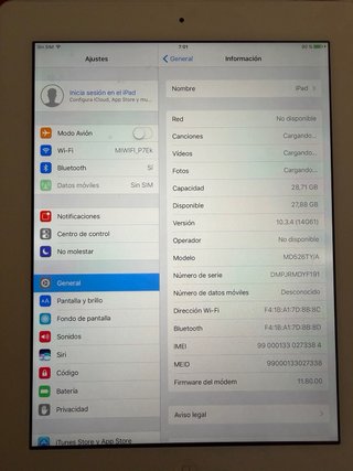 iPad 4ª Gen 32GB WiFi + 4G Blanco