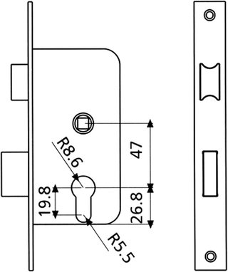 Tesa Assa Abloy 20106PHN cerradura embutir