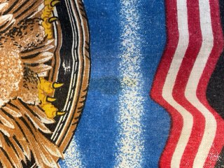 90s Harley Davidson Bandana con Aquila e Bandiera